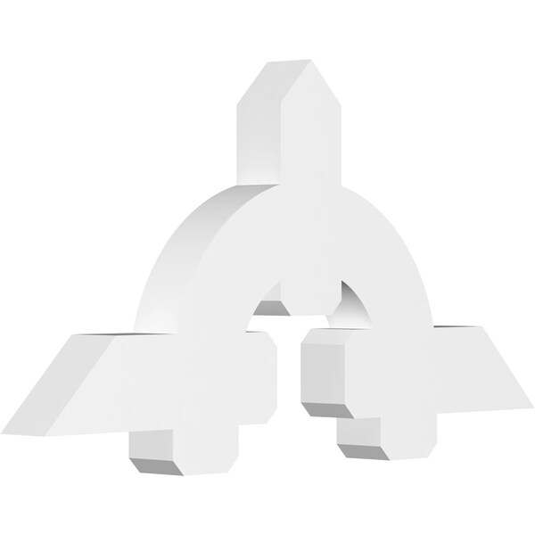 Ekena Millwork Ericson Architectural Grade PVC Gable Bracket, 48"W x 24"H x 4"D x 6"F, 12/12 Pitch GBP048X24X0406ERI00 - main